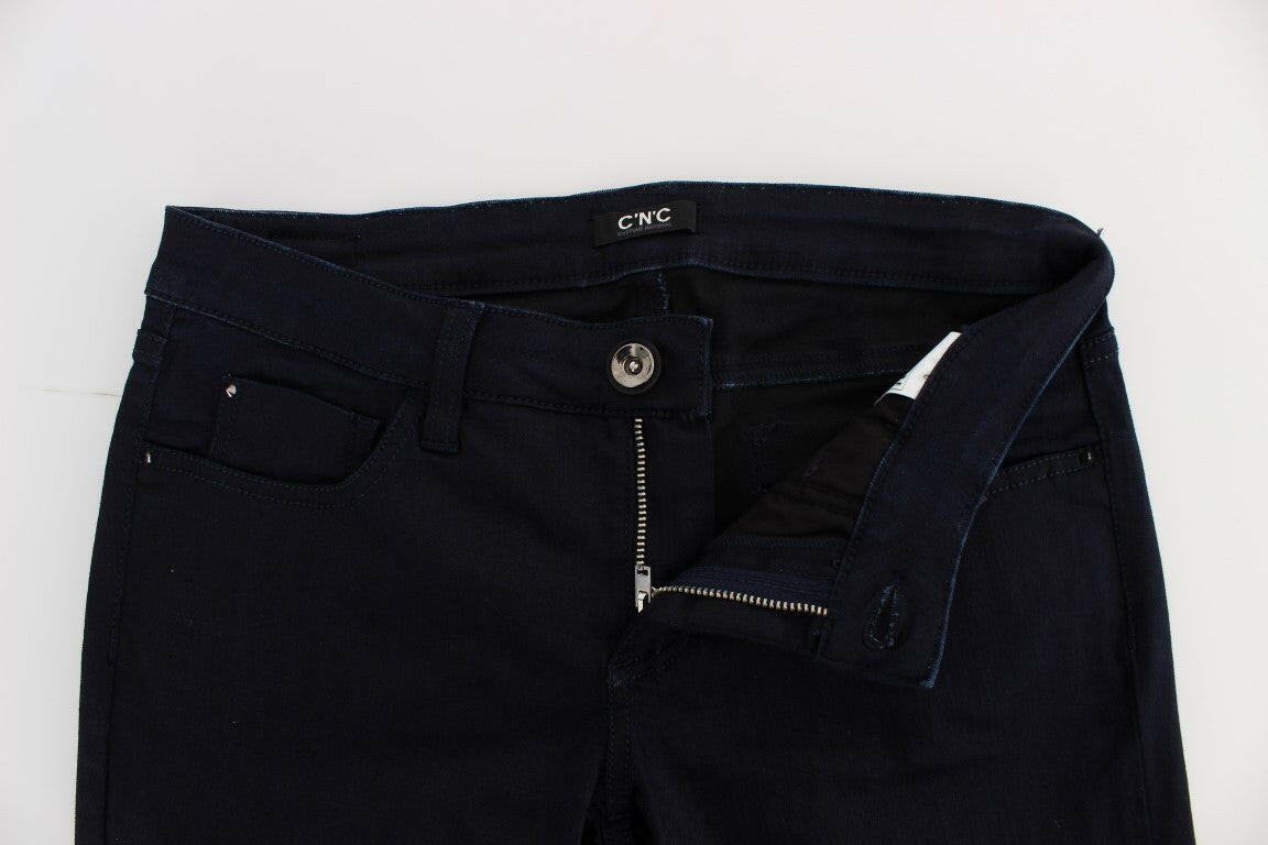 Costume National Blue Cotton Blend Slim Fit Jeans -   -  Costume National.