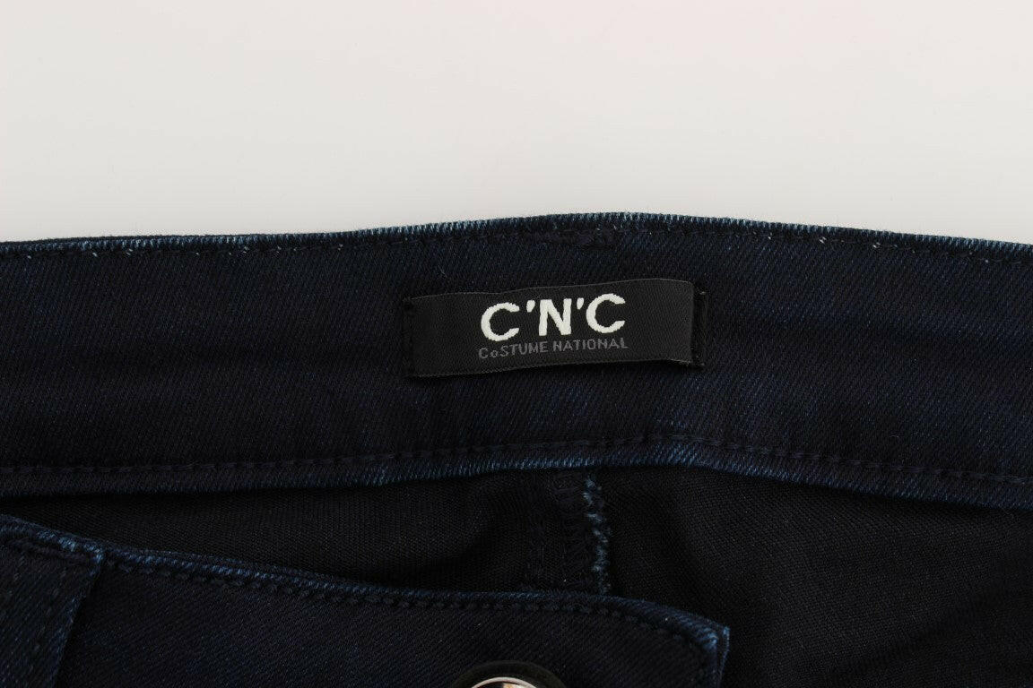 Costume National Blue Cotton Blend Slim Fit Jeans -   -  Costume National.