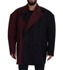 Dolce & Gabbana Bordeaux Polyester Double Breasted Jacket -   -  Dolce & Gabbana.