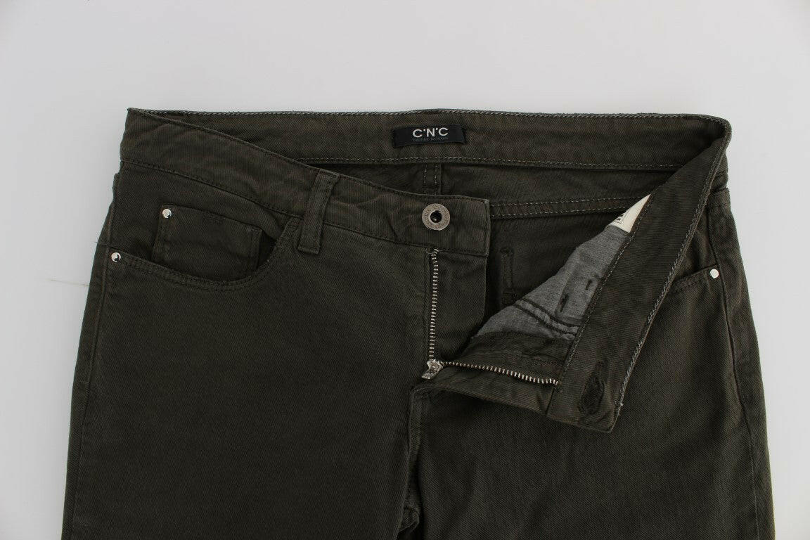 Costume National Green Cotton Blend Slim Fit Jeans -   -  Costume National.