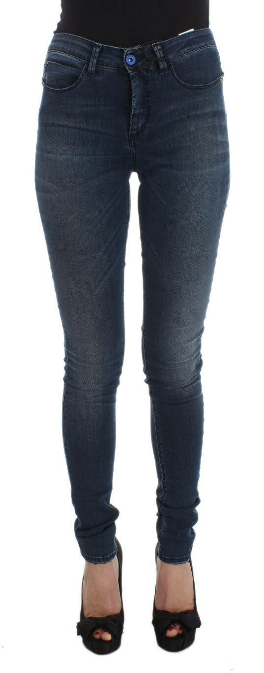 Costume National Blue Cotton Blend Slim Fit Jeans -   -  Costume National.