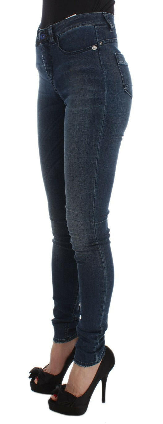 Costume National Blue Cotton Blend Slim Fit Jeans -   -  Costume National.