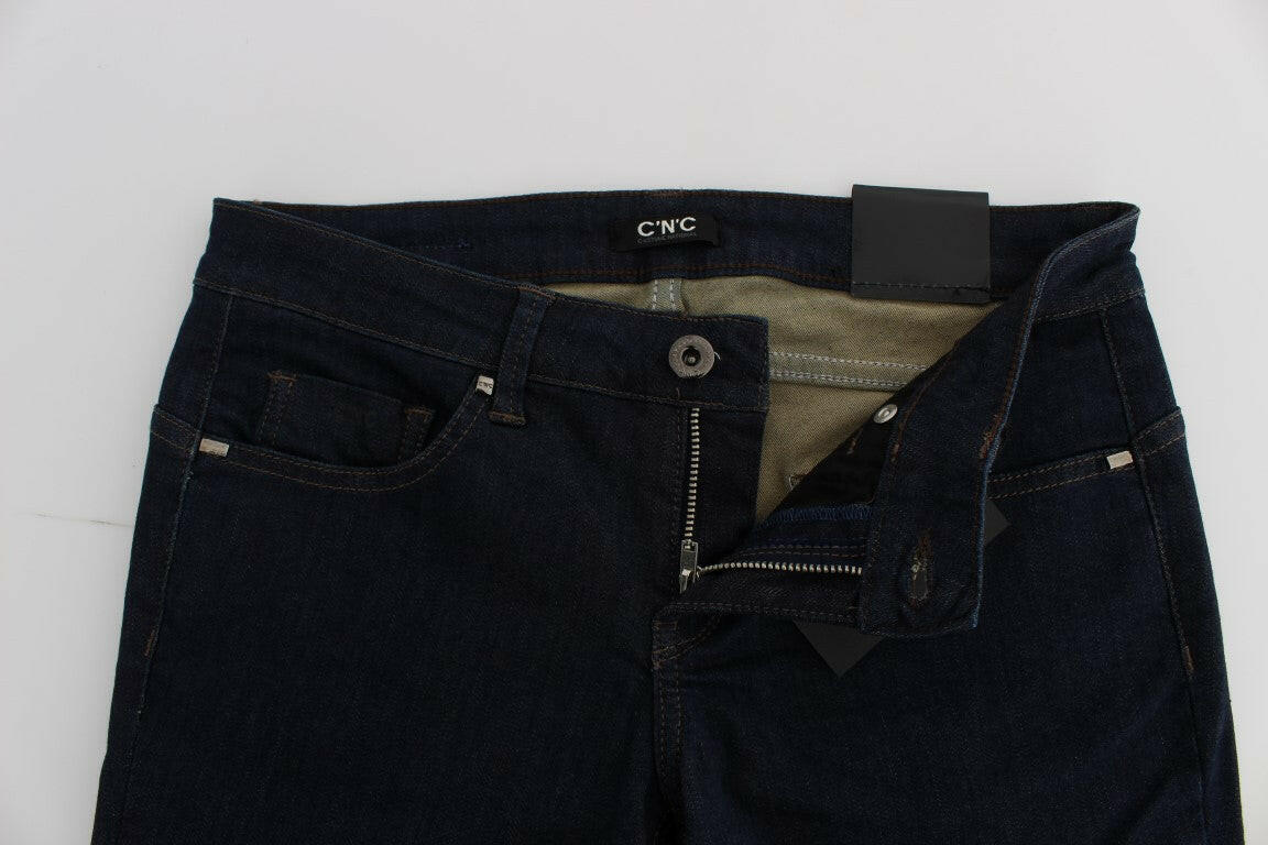 Costume National Blue Cotton Blend Slim Fit Jeans -   -  Costume National.