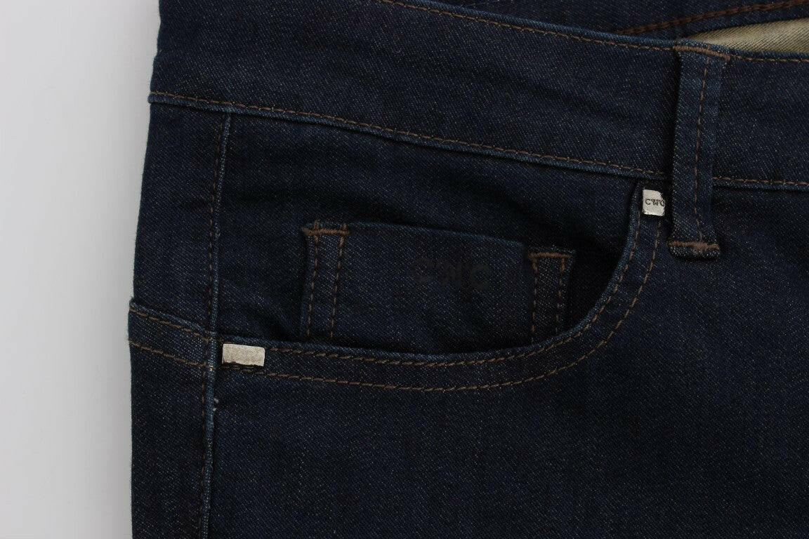 Costume National Blue Cotton Blend Slim Fit Jeans -   -  Costume National.