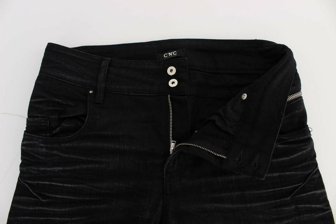 Costume National Black Cotton Slouchy Slims Fit Jeans -   -  Costume National.