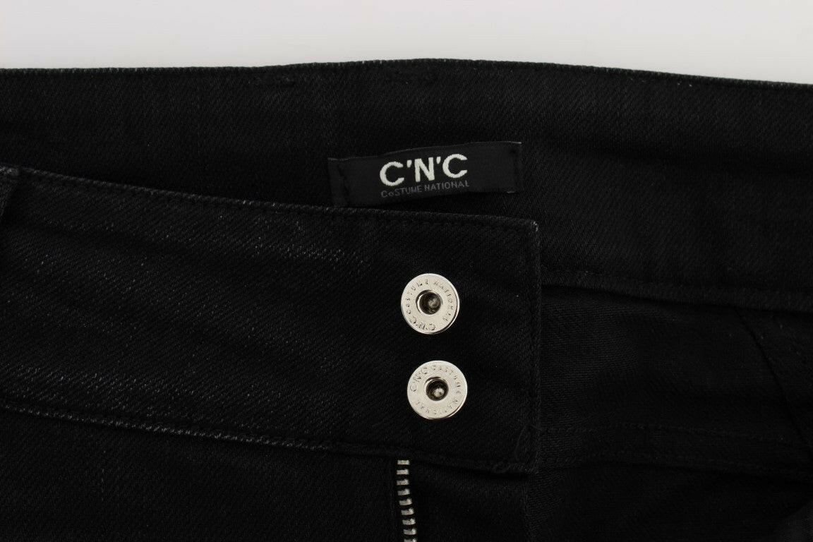 Costume National Black Cotton Slouchy Slims Fit Jeans -   -  Costume National.