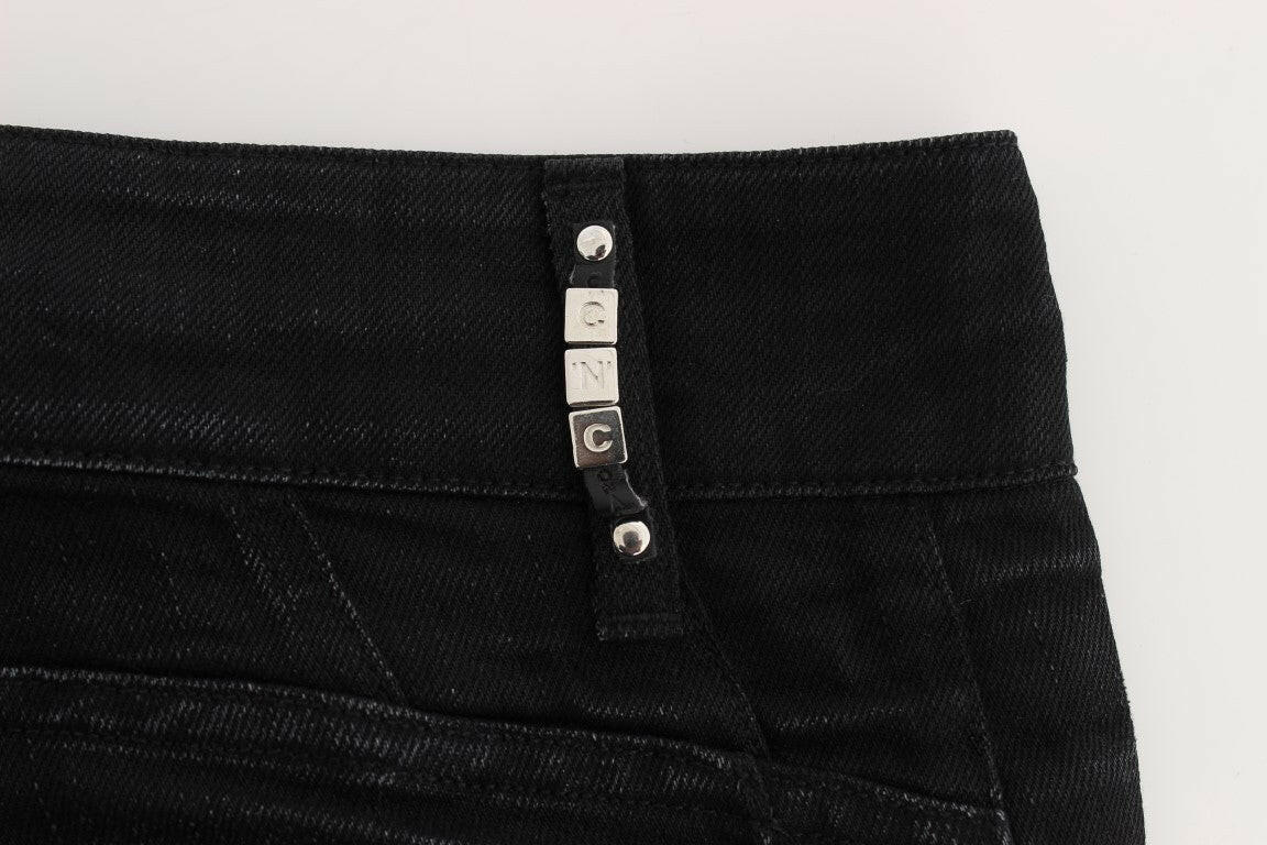 Costume National Black Cotton Slouchy Slims Fit Jeans -   -  Costume National.