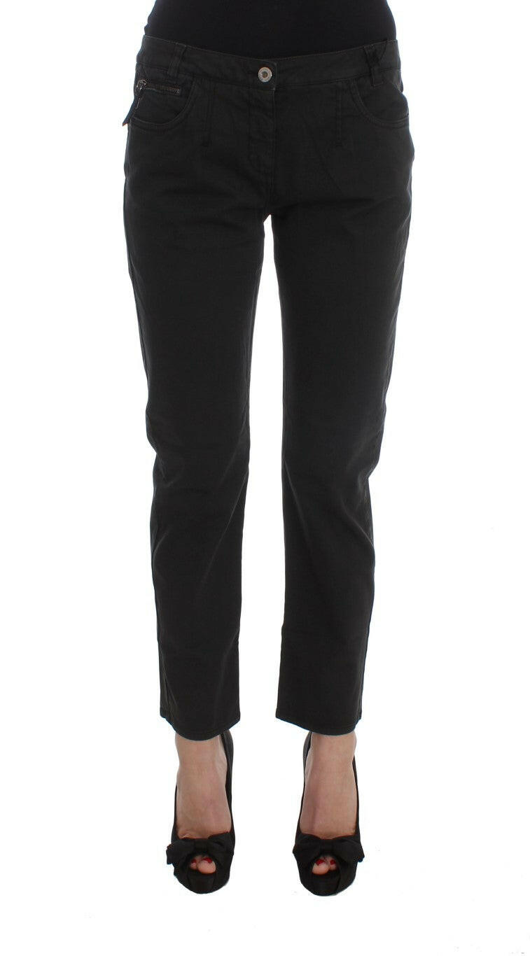 Costume National Black Cotton Capri Cropped Denim Jeans -   -  Costume National.