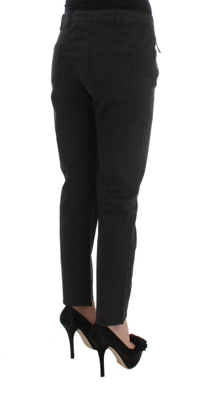 Costume National Black Cotton Capri Cropped Denim Jeans -   -  Costume National.