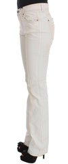 Costume National White Cotton Slim Fit Bootcut Jeans -   -  Costume National.