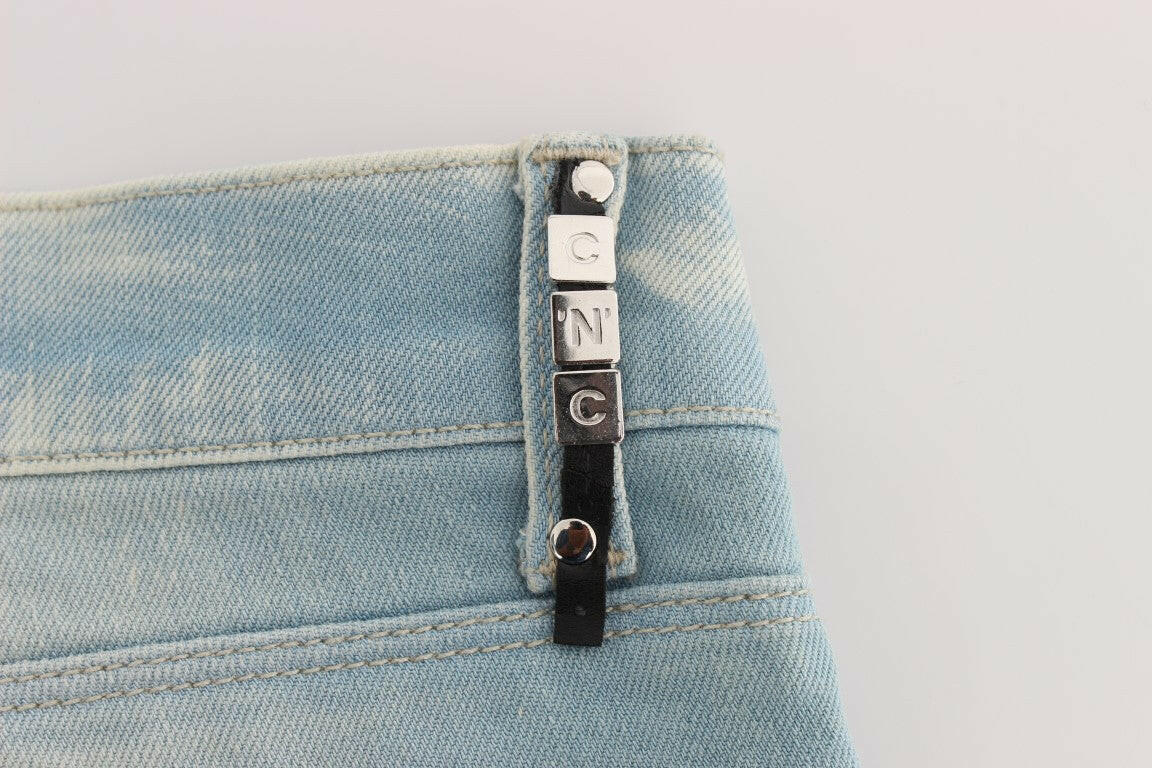 Costume National Blue Cotton Blend Super Slim Fit Jeans -   -  Costume National.