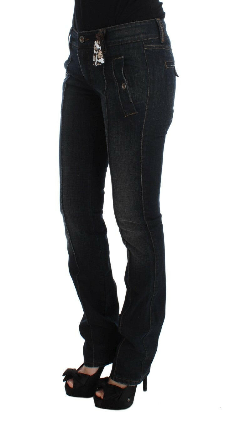 Ermanno Scervino Blue Wash Cotton Slim Fit Jeans -   -  Ermanno Scervino.