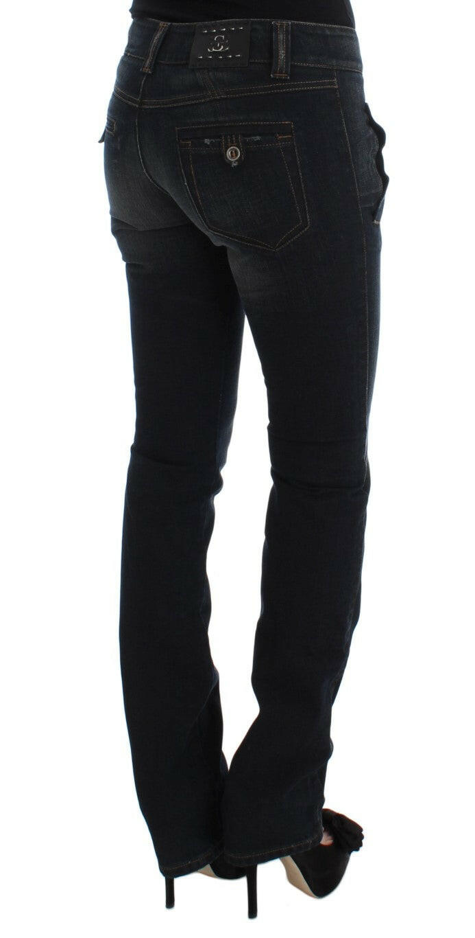 Ermanno Scervino Blue Wash Cotton Slim Fit Jeans -   -  Ermanno Scervino.