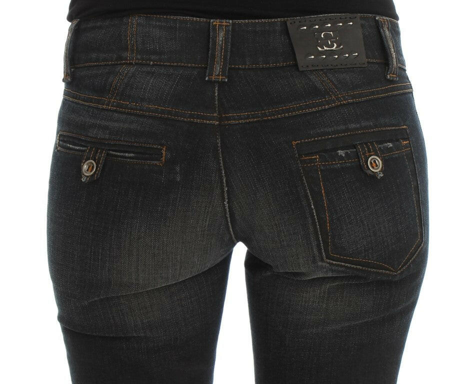 Ermanno Scervino Blue Wash Cotton Slim Fit Jeans -   -  Ermanno Scervino.