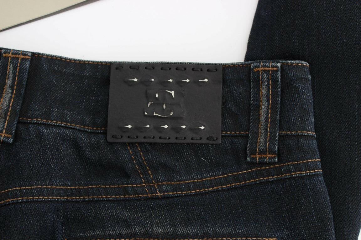 Ermanno Scervino Blue Wash Cotton Slim Fit Jeans -   -  Ermanno Scervino.
