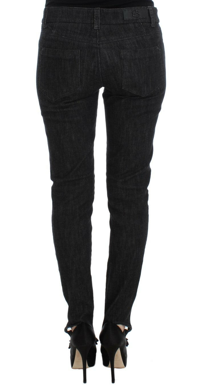 Ermanno Scervino Blue Cotton Slim Fit Denim Jeans -   -  Ermanno Scervino.