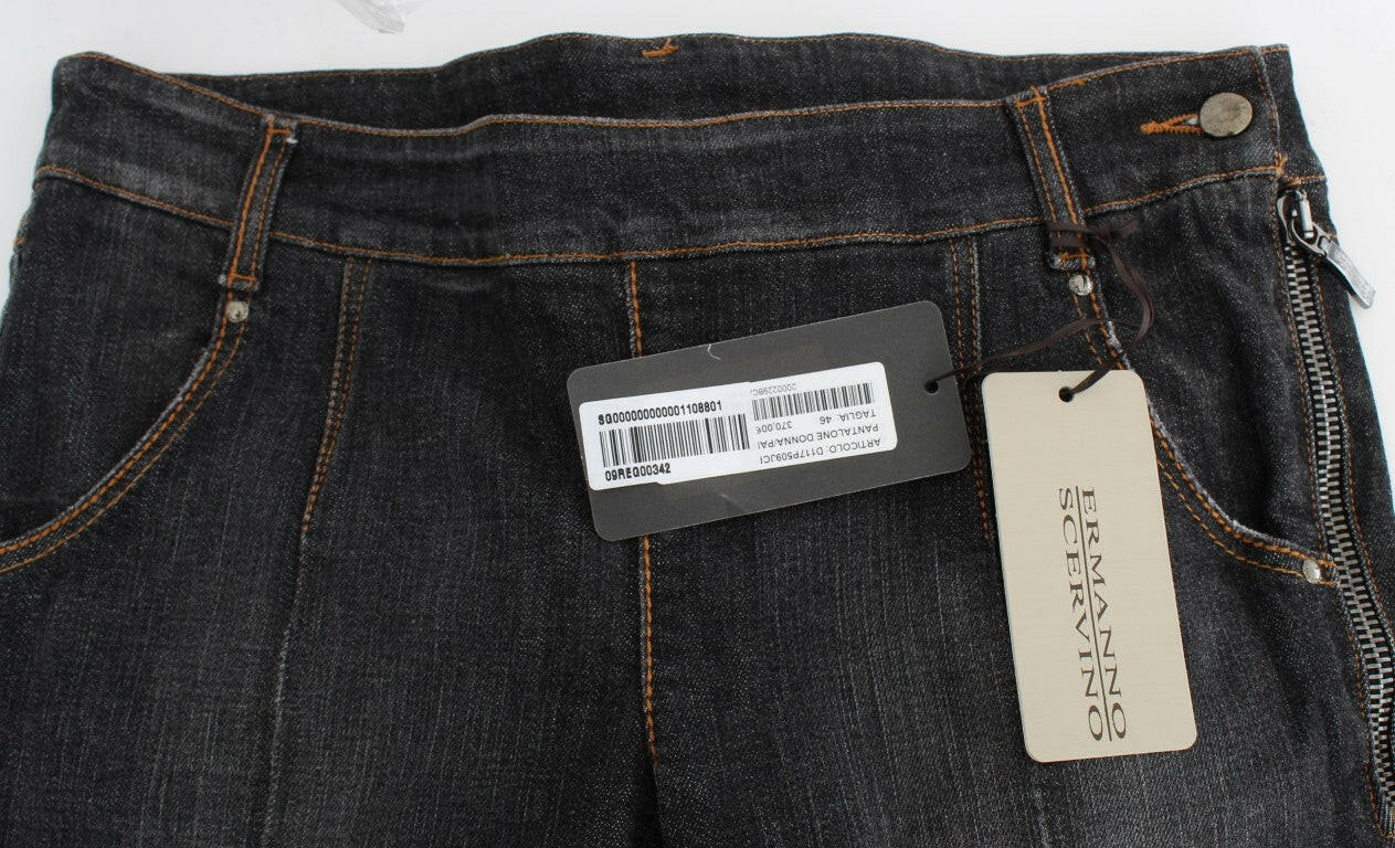 Ermanno Scervino Gray Cotton Slim Fit Denim Jeans -   -  Ermanno Scervino.