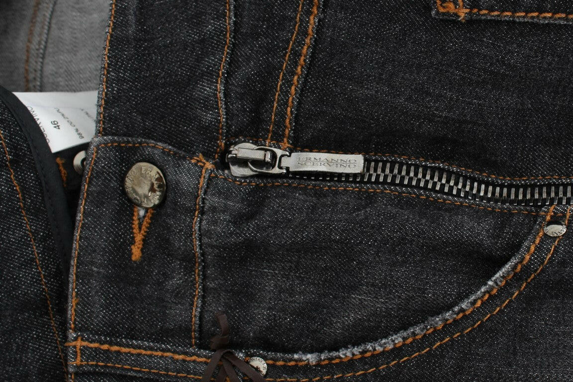 Ermanno Scervino Gray Cotton Slim Fit Denim Jeans -   -  Ermanno Scervino.