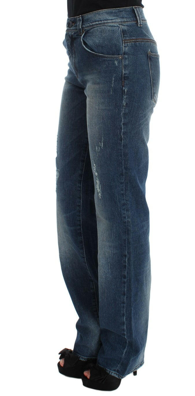 Ermanno Scervino Blue Wash Cotton Blend Slim Fit Jeans -   -  Ermanno Scervino.
