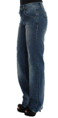 Ermanno Scervino Blue Wash Cotton Blend Slim Fit Jeans -   -  Ermanno Scervino.