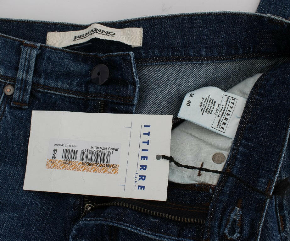 Ermanno Scervino Blue Wash Cotton Blend Slim Fit Jeans -   -  Ermanno Scervino.