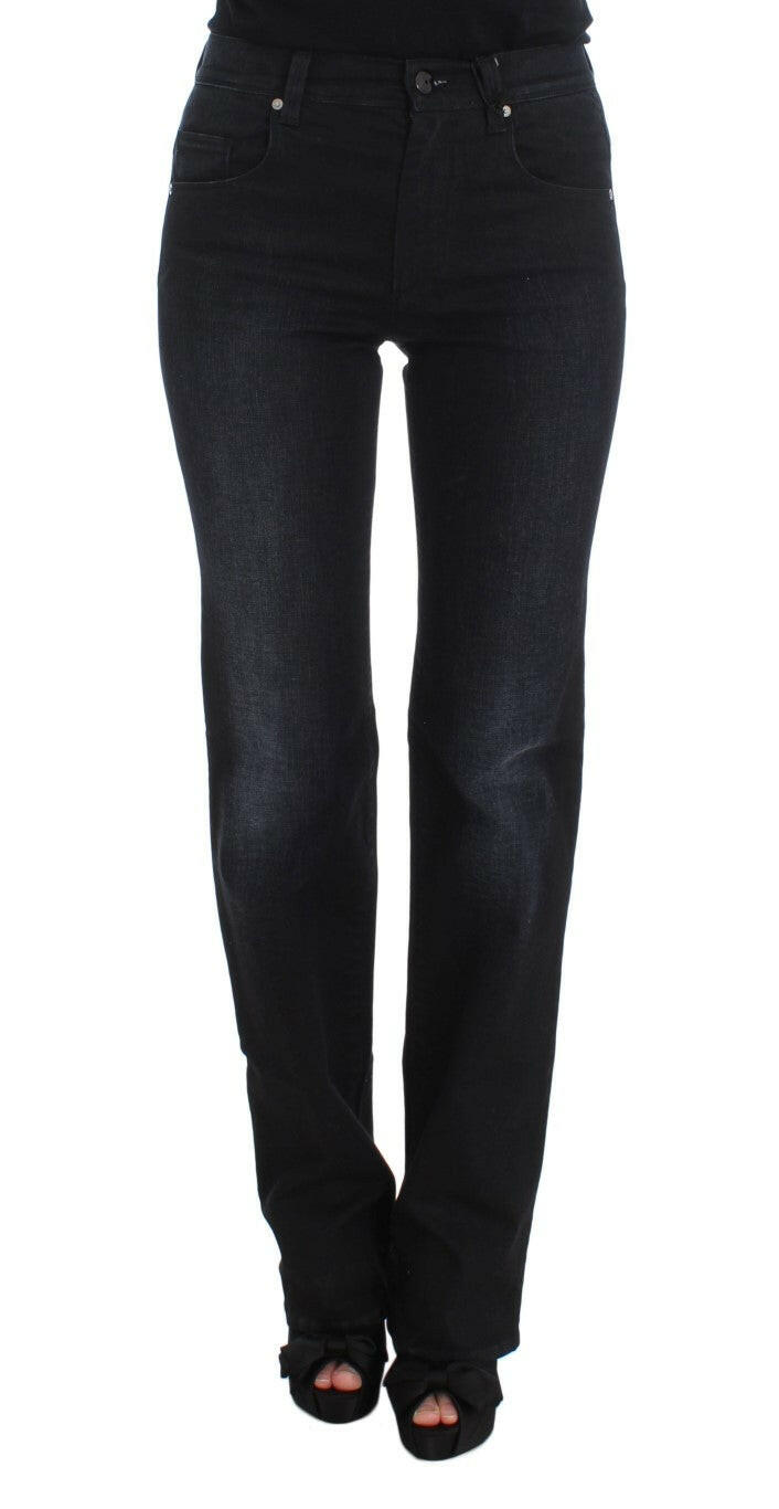 Ermanno Scervino Blue Cotton Blend Slim Fit Bootcut Jeans -   -  Ermanno Scervino.