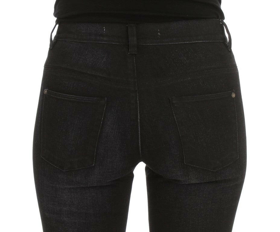 Ermanno Scervino Blue Cotton Blend Slim Fit Bootcut Jeans -   -  Ermanno Scervino.