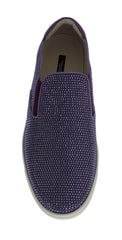 Dolce & Gabbana Purple Strass Canvas Logo Sneakers -   -  Dolce & Gabbana.