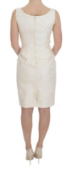 Dolce & Gabbana White Brocade Crystal Sheath Dress -   -  Dolce & Gabbana.