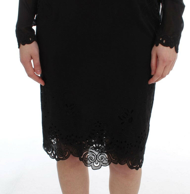 Dolce & Gabbana Black Silk Stretch Sheath Dress -   -  Dolce & Gabbana.