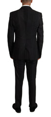 Dolce & Gabbana Black Stripes Rayon Formal 2 Piece Suit -   -  Dolce & Gabbana.