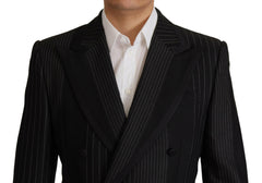 Dolce & Gabbana Black Stripes Rayon Formal 2 Piece Suit -   -  Dolce & Gabbana.