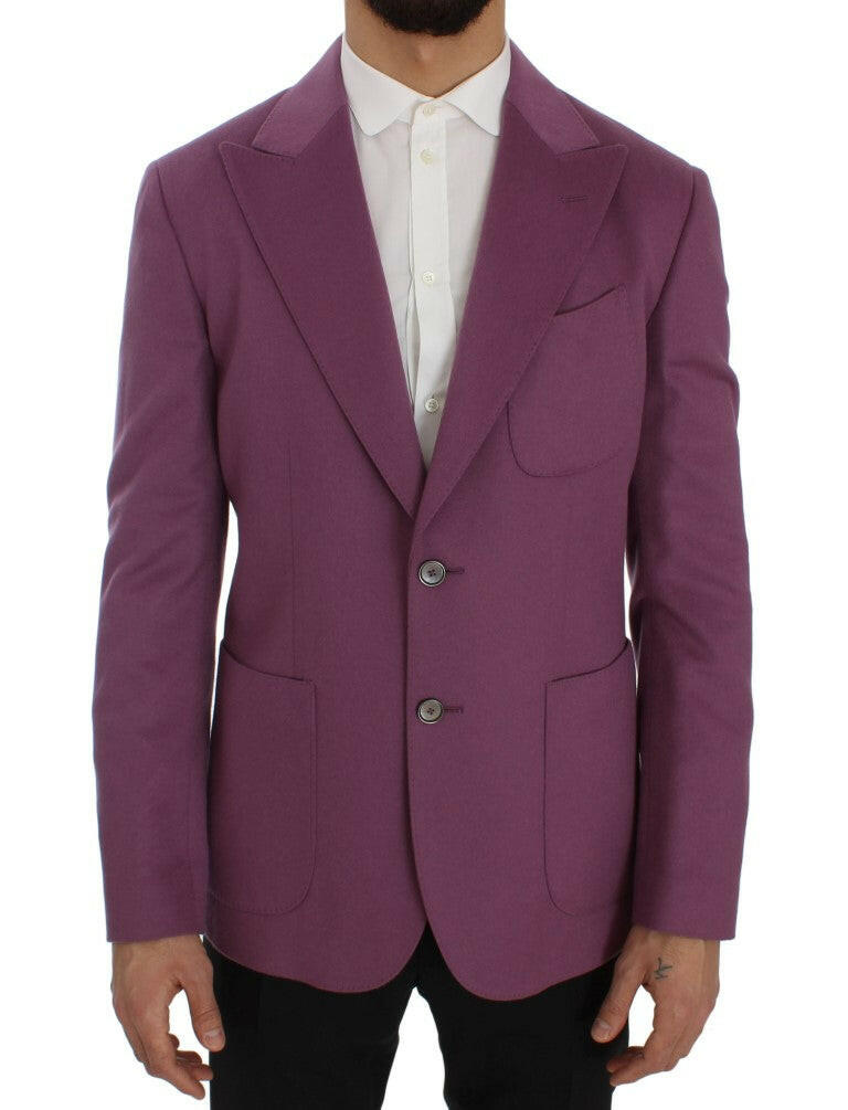 Dolce & Gabbana Purple Cashmere Slim Fit Blazer Jacket -   -  Dolce & Gabbana.