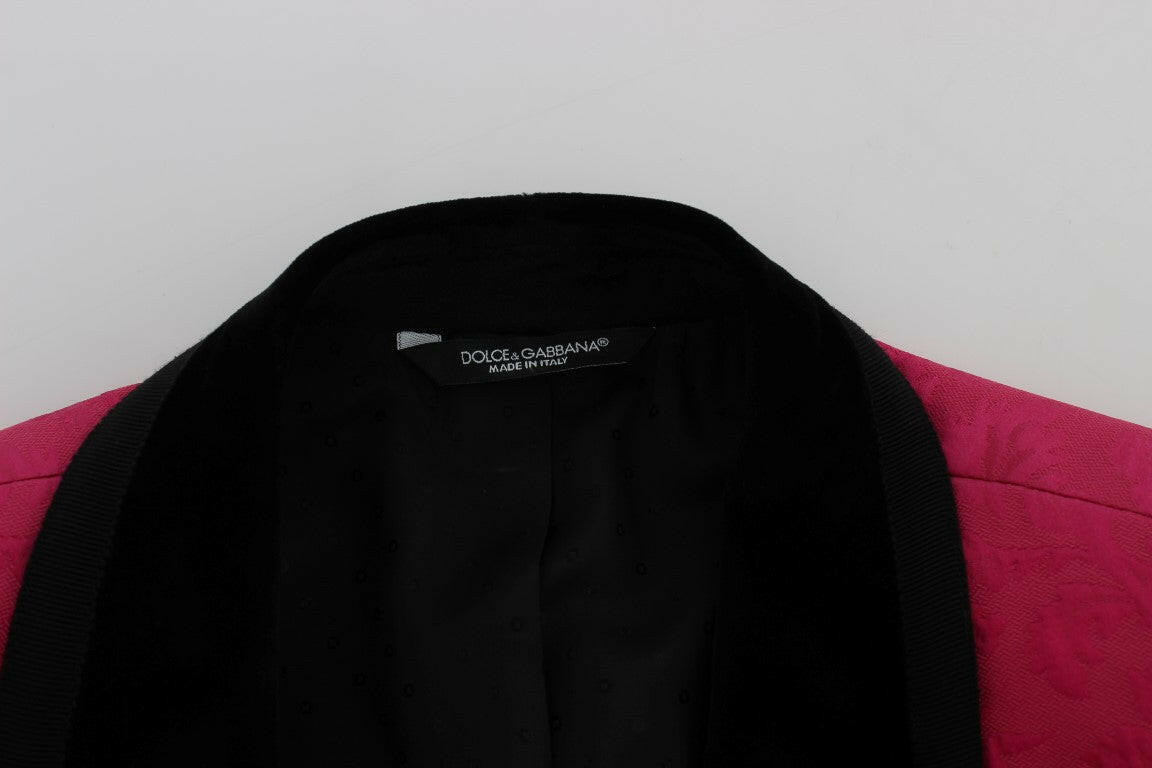 Dolce & Gabbana Pink Floral Brocade Slim Blazer Jacket -   -  Dolce & Gabbana.