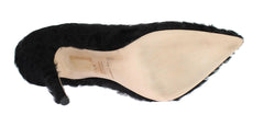Dolce & Gabbana Black Xiangao Lamb Fur Leather Pumps -   -  Dolce & Gabbana.