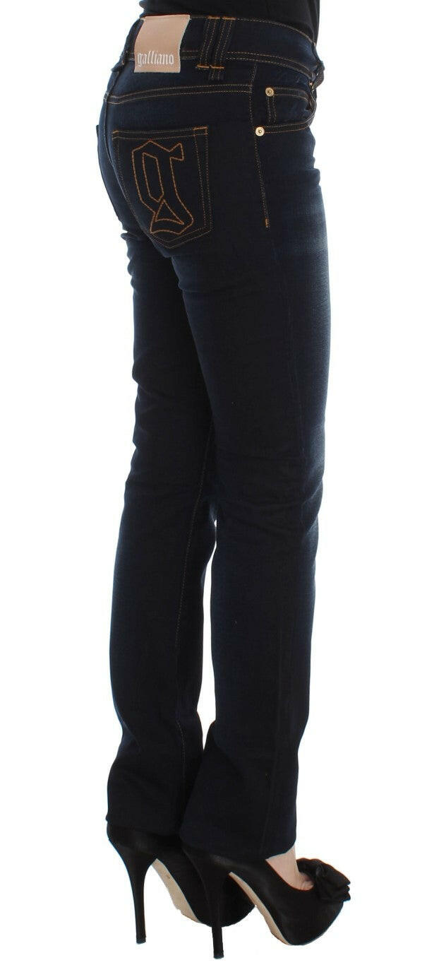 John Galliano Blue Wash Cotton Slim Fit Jeans -   -  John Galliano.