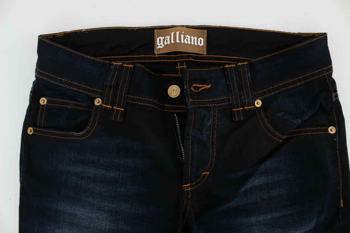 John Galliano Blue Wash Cotton Slim Fit Jeans -   -  John Galliano.