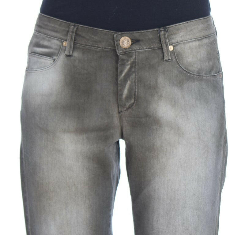 Ermanno Scervino Gray Cotton Blend Loose Fit Boyfriend Jeans -   -  Ermanno Scervino.