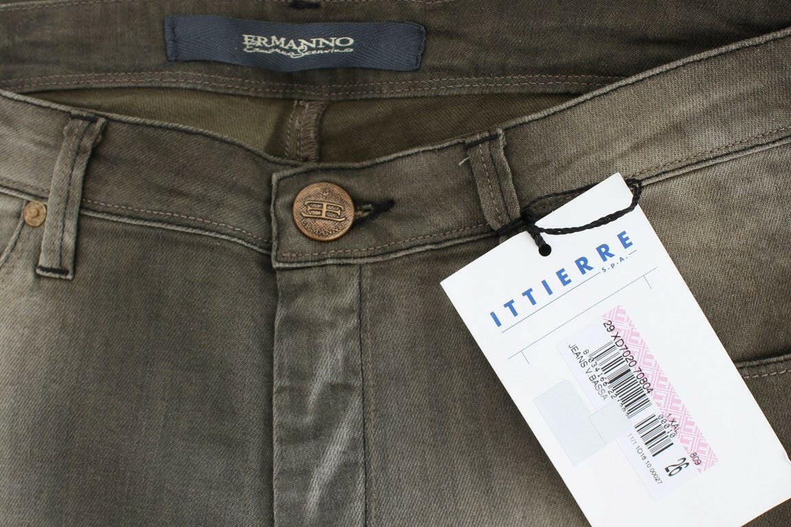 Ermanno Scervino Gray Cotton Blend Loose Fit Boyfriend Jeans -   -  Ermanno Scervino.