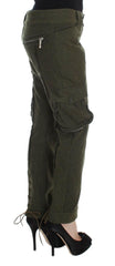Ermanno Scervino Green Wool Blend Loose Fit Cargo Pants -   -  Ermanno Scervino.