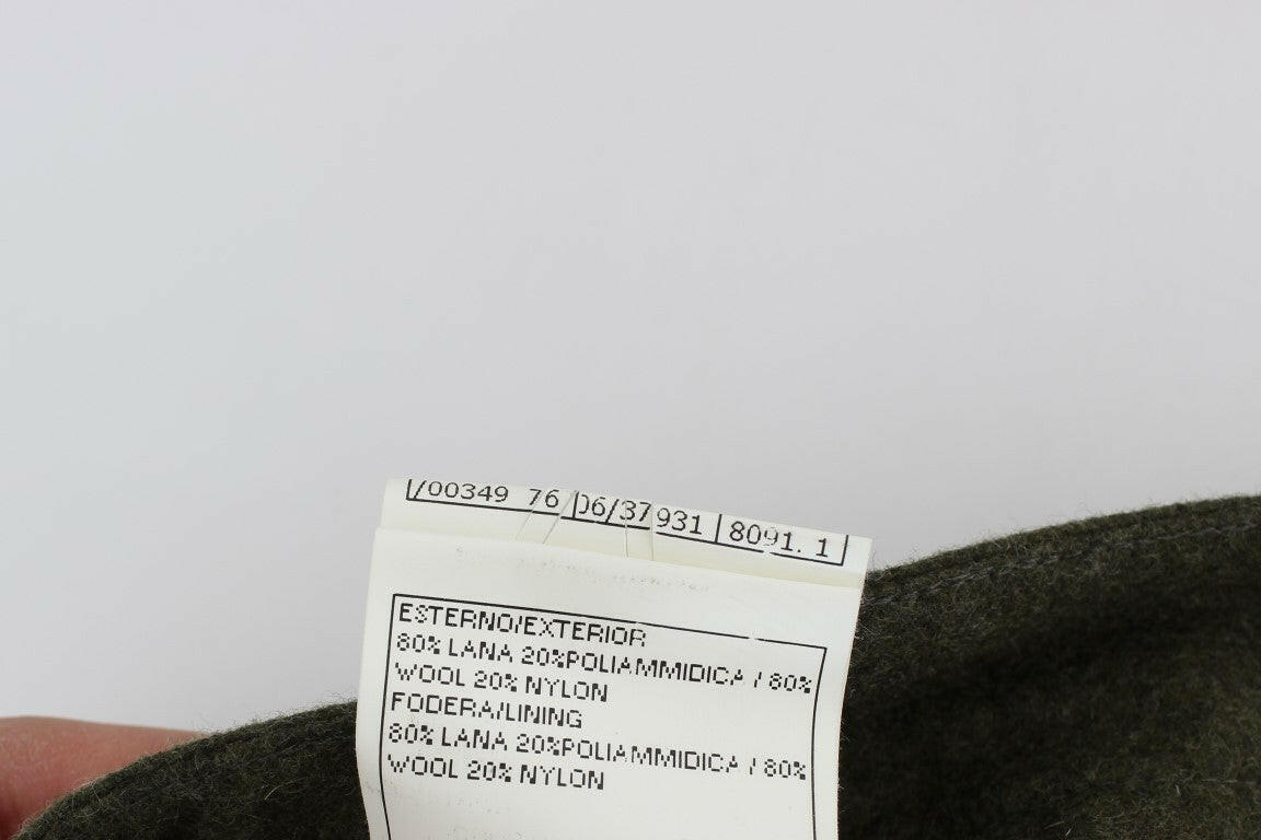 Ermanno Scervino Green Wool Blend Loose Fit Cargo Pants -   -  Ermanno Scervino.
