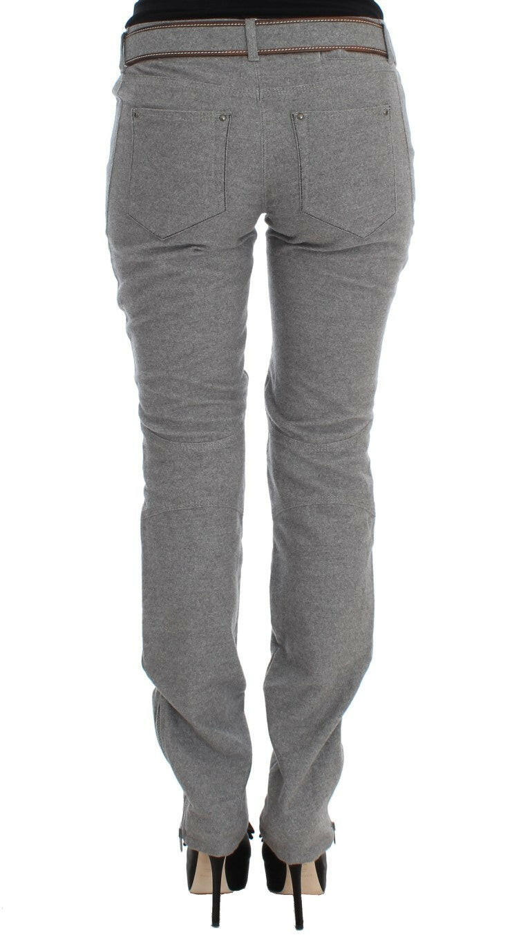 Ermanno Scervino Gray Cotton Slim Fit Casual Bootcut Pants -   -  Ermanno Scervino.