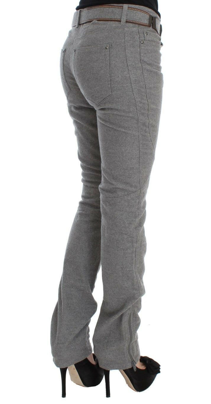 Ermanno Scervino Gray Cotton Slim Fit Casual Bootcut Pants -   -  Ermanno Scervino.