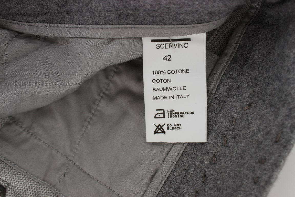 Ermanno Scervino Gray Cotton Slim Fit Casual Bootcut Pants -   -  Ermanno Scervino.