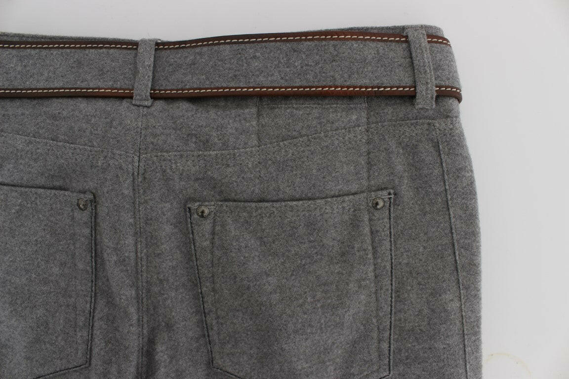 Ermanno Scervino Gray Cotton Slim Fit Casual Bootcut Pants -   -  Ermanno Scervino.