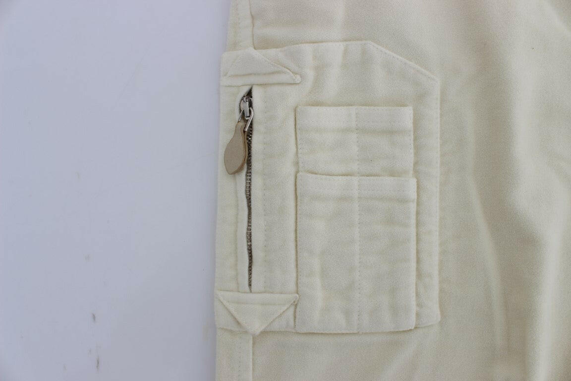 Ermanno Scervino Beige Cotton Capri Cropped Cargo Pants -   -  Ermanno Scervino.