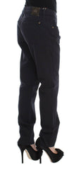 Ermanno Scervino Blue Cotton Blend Casual Fit Pants -   -  Ermanno Scervino.