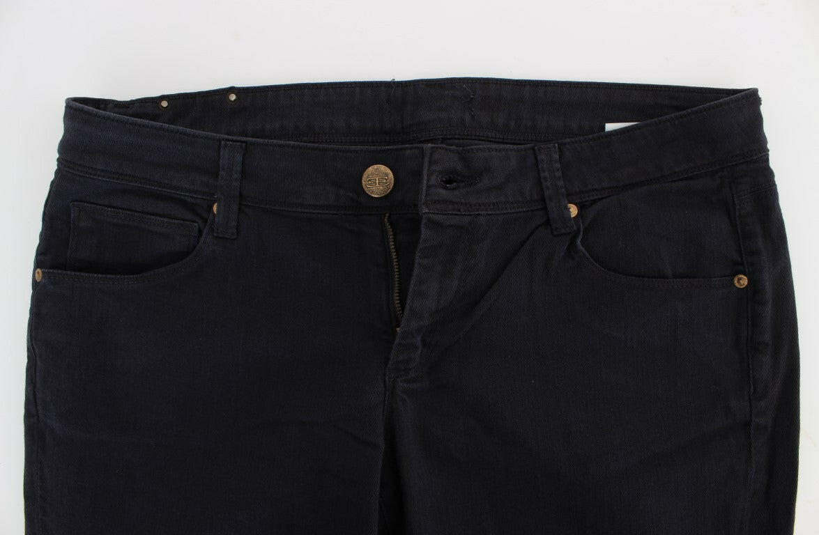 Ermanno Scervino Blue Cotton Blend Casual Fit Pants -   -  Ermanno Scervino.