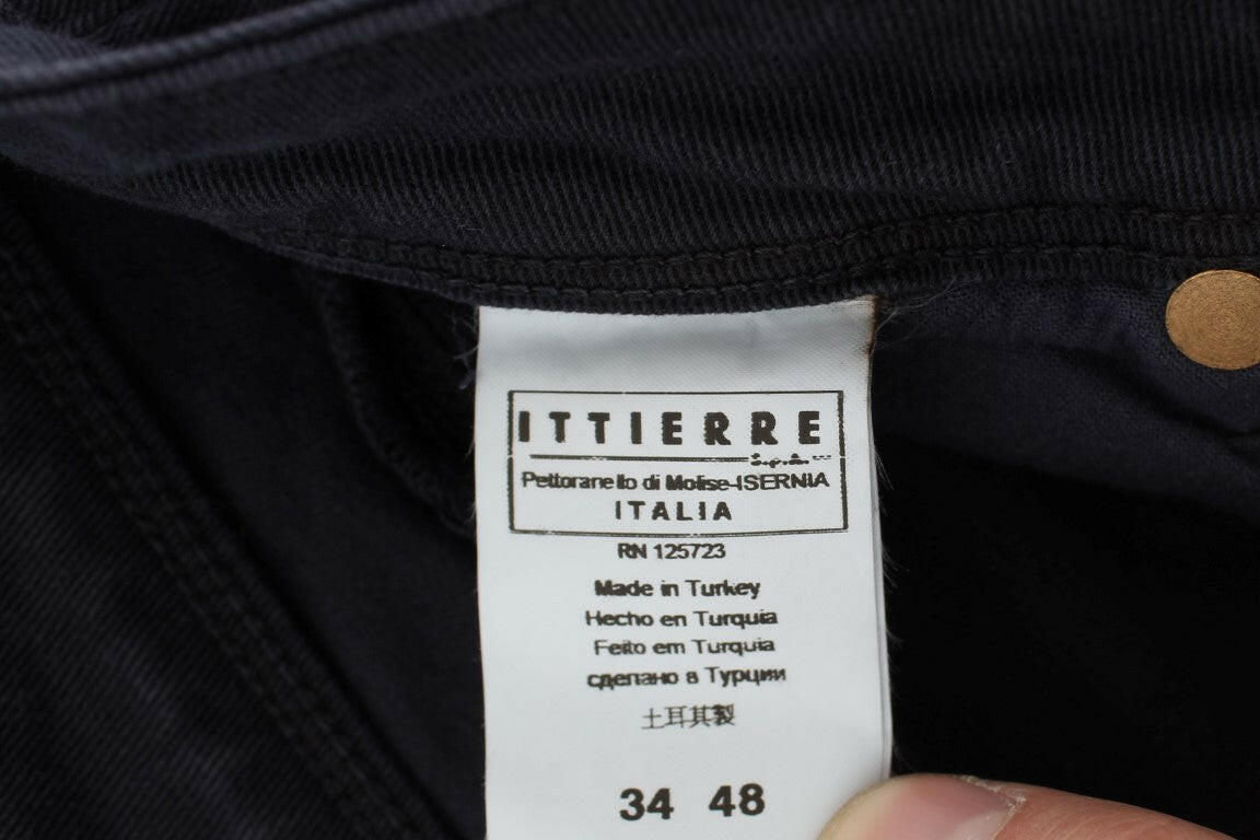Ermanno Scervino Blue Cotton Blend Casual Fit Pants -   -  Ermanno Scervino.