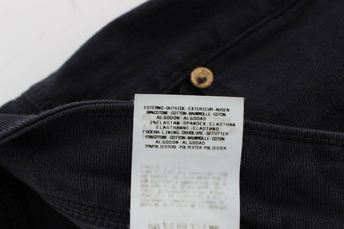 Ermanno Scervino Blue Cotton Blend Casual Fit Pants -   -  Ermanno Scervino.